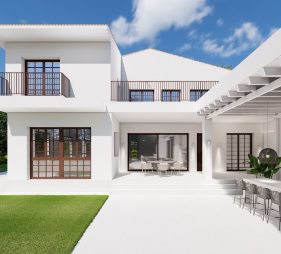 Fachada de vivienda reformada